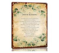 Catholic House Blessing Metal Tin Sign Irish Celtic Prayer of Protection Minimalist Layout for Prayer Corner Den 8 X 12 inch