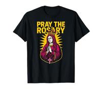 Catholic Pray The Rosary Vintage Mens Surgery Recuperar Camiseta