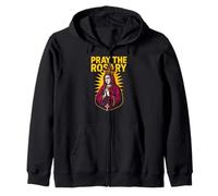 Catholic Pray The Rosary Vintage Mens Surgery Recuperar Sudadera con Capucha