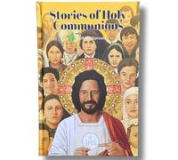 Catholic Sprouts - Historias de Santa Comunión - Regalo de primera comunión - Hermoso libro de tapa dura y planificador con historias de santos católicos - Sagrada Eucaristía