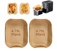 Cathpetic 100 forros de papel para hornear Ninja Double Stack XL 9.5L SL400UK, forros de papel de hornear desechables, accesorios para freidora de aire Ninja Double Stack SL400UK