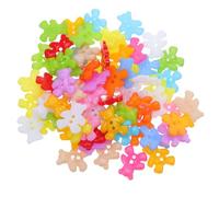 CATIEBYE 100 Piezas Botones de Oso de Plástico para Coser, Pequeños Botones Decorativos para Manualidades y Proyectos Artísticos Diseño de Oso Lindo para Ropa y Accesorios