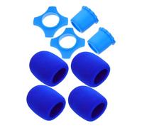 CATIEBYE 1juegos Cubiertas De Microfono De Espuma Reutilizables Protección Contra Viento y Spray Para Micrófonos De Mano Pack De Incluye Fundas De Espuma y Anillos Para Ktv y Grabaciones