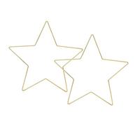 CATIEBYE 2 Marcos de Hierro Dorados en Forma de Estrella de 5 Puntas para Macramé y Colgantes de Plantas, Decoración Hogar y Manualidades