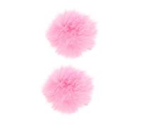 CATIEBYE 2 piezas Antisalpicaduras para Micrófono Funda Protectora de Lana Artificial Densa Reduce Ruido Viento y Bloquea Saliva Práctica y Fácil de Usar Color Rosa