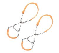 CATIEBYE 2 Piezas Crampones Antideslizantes para Calzado de Senderismo de Cadenas de para Equipamiento de con Picos Resistentes y Duradera para Caminos Helados y Terrenos Difíciles
