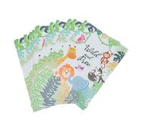 CATIEBYE 25piezas Invitaciones Shower Animales Selva Diseño León Tema Fiesta Infantil Cumpleaños Decorativas Adecuado para Escribir Mensajes