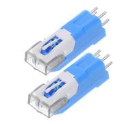 CATIEBYE 2piezas Agujas Reemplazo Para Tocadiscos Vinilo Agujas Estilo Compatible Diversas Marcas Fácil Instalación y Uso Versátil