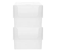 CATIEBYE 2piezas Caja Dispensadora de Pañuelos de Transparente Caja Organizadora con Tapa Abatible Antipolvo para Toallas Desechables Faciales y Toallitas Húmedas Infantiles Almacenamiento
