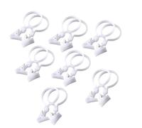CATIEBYE 30 Clips para Cortinas de Plástico Blancos, Anillas Redondas Pinza, Fáciles de Instalar y Protección de Privacidad, Ideales para Cortinas y Uso en Hogar