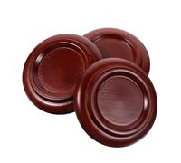 CATIEBYE 3piezas Copa De Caster Antideslizante para Piano Protección De Piso Almohadillas De Madera para Caster Reducción De Ruido y Protección De Pisos De Madera Color Marrón