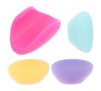 CATIEBYE 4 Protectores de Dedos para Flauta de Silicona, Guía para Pulgar en Colores Azul, Amarillo, Rosa y Morado, Reposadedos Ergonómico para Flautistas Principiantes y Profesionales
