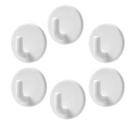 CATIEBYE 6 Ganchos Adhesivos para Pared Pequeños, Gancho Autoadhesivo Fuerte sin Taladro, Adecuado para Cocina, Baño y Colgar Toallas, Batas o Llaves, Diseño Compacto y Resistente