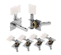 CATIEBYE 6piezas Máquina De Afinación De Guitarra Clásica Cabeza De Flor Blanca y Poste De Doble Para Ukulele y Guitarras Acústicas Afinadores De Alta Estabilidad y Sonido Superior