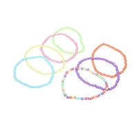 CATIEBYE 7 piezas Pulseras para Niñas Brazaletes Apilables de Cuentas de Colores Verano Playa Joyería Infantil Charm