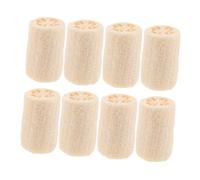 CATIEBYE 8 Piezas Esponjas Naturales de Luffa Almohadillas Exfoliantes Suaves para Baño y Cocina Esponja Vegetal Multifuncional para Sensible y Limpieza