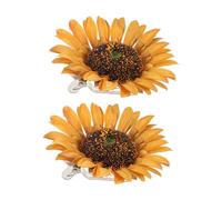 CATIEBYE Abrazadera De Sujeción para Cortinas Clip De Girasol, Resistente Perforación, De Plástico Compacto, Diseño para Cortinas Finas, Uso En Sala, Dormitorio, Baño, Juego De 2 Piezas