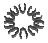 CATIEBYE Abrazaderas para Organizar Cables para Cables de Micrófono 10 Negro de Plástico Fáciles de Instalar Diseño Simple, Diámetro Interior 15mm en Aulas y Soportes de Teclado