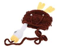 CATIEBYE Bolso Bandolera de Ganchillo para Móvil Diseño de Avestruz Pequeño Color Café Tejido a Mano Bolso Cruzado para Mujer y Monedero de Punto Kawaii para Uso Diario y Fiesta