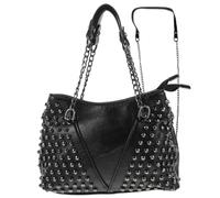 CATIEBYE Bolso Bandolera Mujer con Tachuelas Bolso Cruzado Mano Cadena Metálica y Duradero Cierre para Diario y Compras