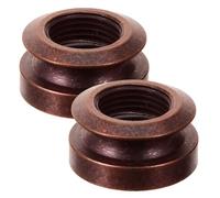 CATIEBYE Botones de Correa de Latón para Guitarra Acústica, Cierre de Botón de Clavija Final 3/8-32, Accesorio de Conexión para Pastilla, Pack 2 Piezas Color Cobre, Accesorios