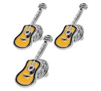 CATIEBYE Broche de Solapa de Guitarra Punk Vintage, Pin de Guitarra Esmaltado, Set de 3 Piezas, Accesorio de Metal Duradero para Ropa y Bolso, Adecuado para Ocasiones y Moda Rockera