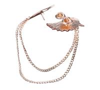 CATIEBYE Broche para Cuello de Camisa Alas de Ángel Dorado de Aleación Ligero y Duradero, Alfiler Decorativo Unisex para Ropa y Accesorios, Pin Elegante para Mujer y Hombre