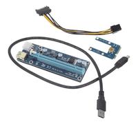 CATIEBYE Cable Adaptador para Tarjeta Gráfica Externa Pci-e X16 para Portátil, Cable USB de 60 Cm, Conexión Gpu Externa Portátil para Minería y Mejora de Gráficos, Color Azul