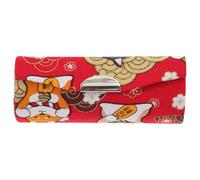 CATIEBYE Caja de Lápiz Labial Portátil Estilo Japonés, Soporte Individual Color Rojo Espejo, Estuche Mini para Maquillaje y Almacenaje, Adecuado para Viaje y Uso Diario