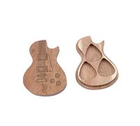 CATIEBYE Caja De Selección para Púas De Guitarra De Madera Maciza Estuche Organizador De Púas Diseño Creativo para Tocar Casa