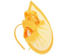 CATIEBYE Clips para sombrero gorras fascinadores para las mujeres sombrero de fiesta del té adorno para el cabello de fiesta Yellow