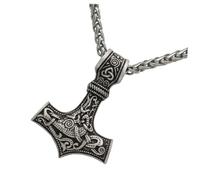 CATIEBYE Collar Martillo Vikingo de Aleación para Hombre Colgante Decorativo Resistente y Moderno Accesorio de Joyería Unisex con Diseño Creativo y Acabado Antiguo