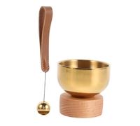 CATIEBYE Cuenco Tibetano para con Campana de Oración de Latón Portátil y Mini Diseño Exclusivo para Mascotas para Rituales Casa y Viaje