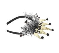 CATIEBYE Diadema de Año Brillante Texto Hola para Fiesta de Nochevieja Accesorios de Año Tocado de Celebración para Escenario de Fiesta