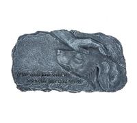 CATIEBYE Estatua Conmemorativa para Perros de Resina Resistente al Agua, Color Roca, Escultura Decorativa para Jardín, Lápida Memorial para Mascotas, Adorno de Homenaje Durable
