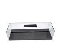 CATIEBYE Expositor para Pasteles Rectangular de Acrílico Transparente con Tapa, Bandeja para Postres y Bollería, Base para Tartas Multiusos, Adecuado para Cocina y Restauración