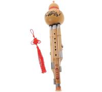 CATIEBYE Flauta de Cucurbitáceas Hulusi de Bambú Natural Hecha a Mano, Instrumento Musical Étnico en Clave C, Patrón Aleatorio, Fácil de Tocar para Principiantes y Amantes Estilo Aleatorio