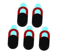 CATIEBYE Fundas para Cámara Web Ordenador y Teléfono 5 Piezas Negro y Rojo Cubierta de Privacidad Ultrafina Adhesiva para Protección Anti-Hacking Portátil y Seguridad