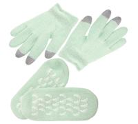 CATIEBYE Juego de Guantes y Calcetines Hidratantes de Gel para Manos y Pies Secos Fibra de Pluma, Suavidad y Flexibilidad, Adecuado para Obsequio de Cumpleaños o Navidad