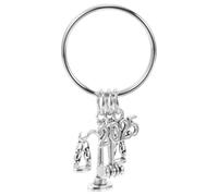 CATIEBYE Llavero de Metal con Mazo y Escala de Justicia para Abogados, Accesorio Simbólico de Autoridad y Legalidad, Obsequio Adecuado para Graduación y Profesionales del Derecho