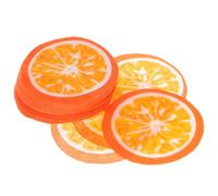 CATIEBYE Mascarilla Facial de Hoja Diseño Naranja para Rostro y Cuello, 50 Unidades de Papel de Fibra Redondo, Hidratante y Rejuvenecedora para Rutina de Cuidado Piel