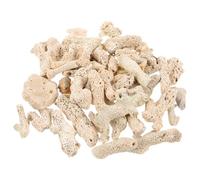 CATIEBYE Material Filtrante de Coral Beige para Acuario, Descompone Impurezas y Estabiliza Ph, Adecuado para Peceras y Estanques Forma Aleatoria, 1 Set