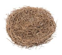 CATIEBYE Nido de Pájaro Decorativo de Ratán Tejido 15 Cm, Adorno Artificial para Jardín y Hogar, Modelo Artesanal para Decoración Interior y Exterior, Accesorio Natural para Césped y Patio