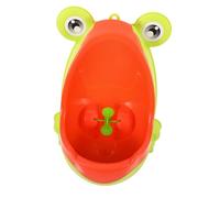 CATIEBYE Orinal Portátil Infantil De Entrenamiento Forma De Rana Para Niños Pequeños, Diseño Montado Pared, Desmontable, De Color Naranja, Adecuado Baño y Entrenamiento De Niños Pequeños