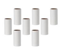 CATIEBYE Papel en Rollo para Rodillo Quitapelusas Blanco, 8 Piezas para Eliminar Pelos y Pelusa en Asientos de Coche y Suéteres, Fácil de Almacenar