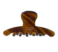 CATIEBYE Pinza Pelo de Acetato Antideslizante Tamaño Mediano, Color Ámbar Dorado, Clip de Garra Decorativo para Mujer y Niña, Accesorio para Peinados Diarios y Cabello Grueso