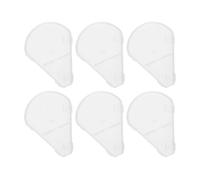 CATIEBYE Protector de Brochas de Maquillaje 6 Piezas Color Claro, Funda de Plástico para Pinceles Iluminadores Abanico, Accesorio Reutilizable para Cuidado y Transporte en Maquillaje