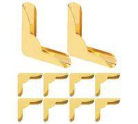 CATIEBYE Protectores de Esquinas metálicos para álbumes y Libros, 10 Piezas en Hierro con Acabado Dorado, para decoración y protección en Trabajos de Scrapbooking