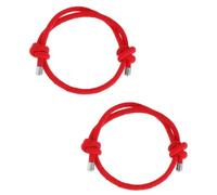 CATIEBYE Pulsera de Cuerda Roja Ajustable 2 Piezas Nudo Rojo, Brazalete de Hilo Amistad y Protección, Estilo Étnico, Cómoda y Resistente, Adecuado para Uso Diario