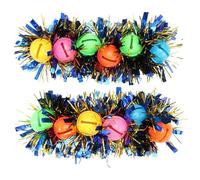 CATIEBYE Pulsera de Muñeca Campanas para Carnaval 2 Piezas Lana Bicolor Decorativa Ligera y Cómoda para Fiestas y Espectáculos de Baile